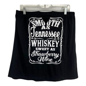 Tennessee Whiskey Sz Large Black Soft Draping Elasticized Top